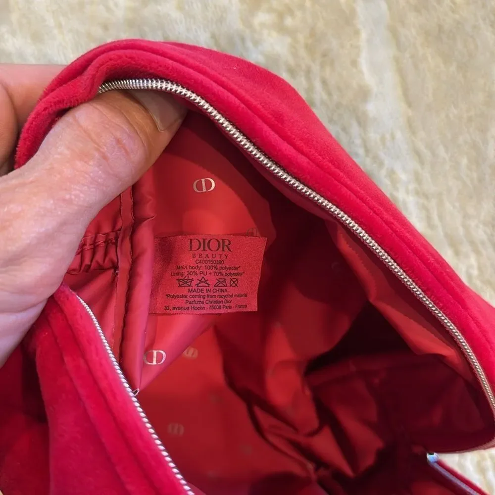 DIOR Bag Pouch Trousse Red NEW Limited Edition with box (box shows wear )